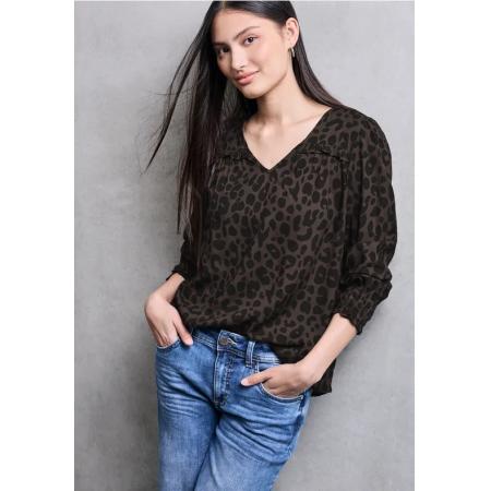 Street One Blouse met V-hals en ruches -