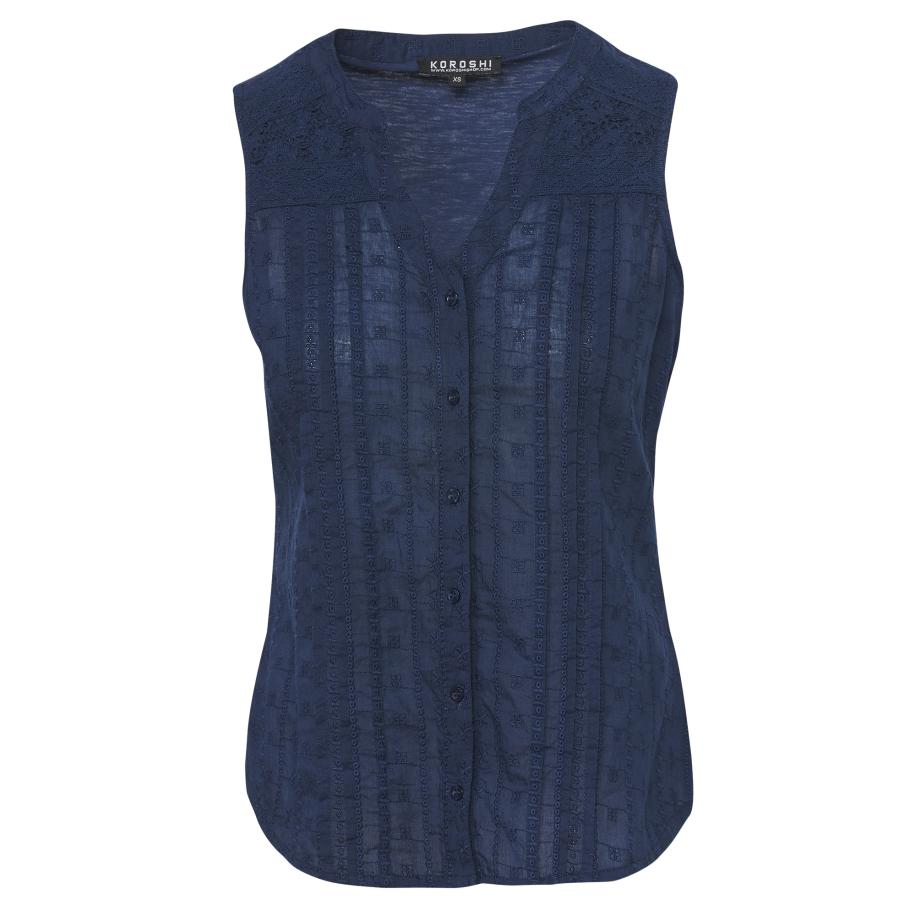 KOROSHI KOROSHI Blouse navy -