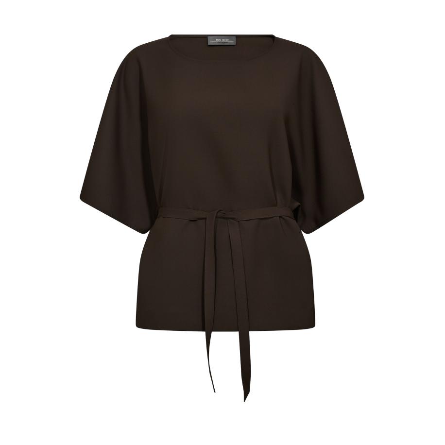 Mos Mosh MOS MOSH Blouse Rikala Miley kastanjebruin -