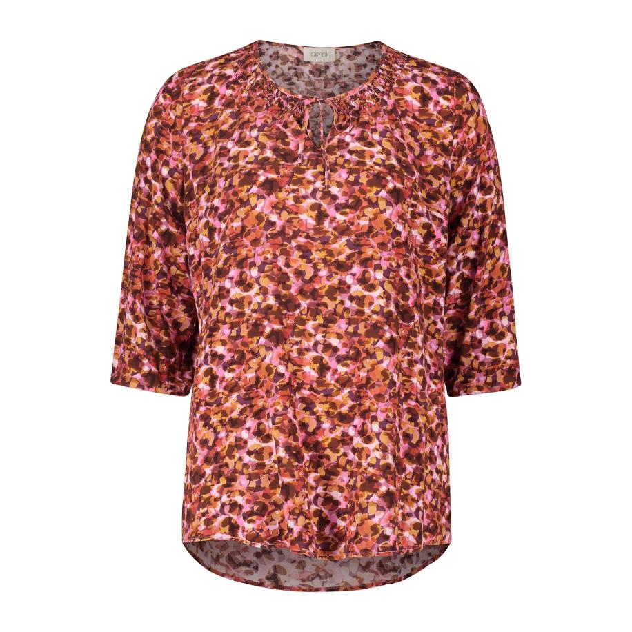 Cartoon Cartoon Blouse lichtlila / oranje / abrikoos / rood -