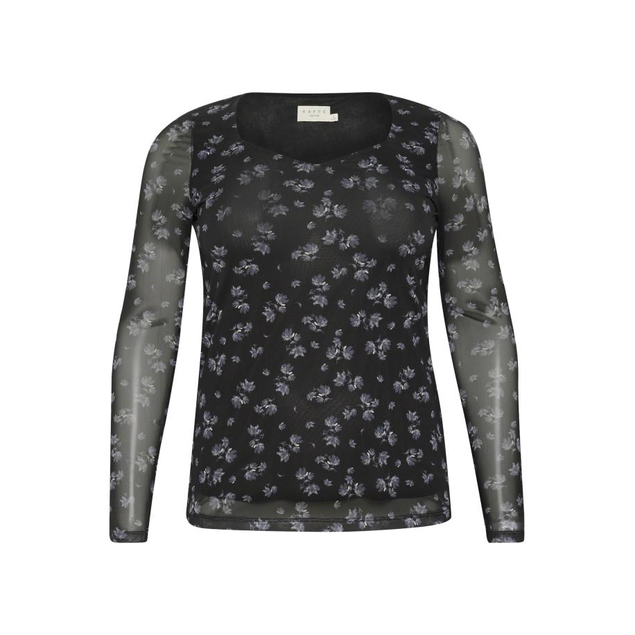 KAFFE CURVE Blouse KC Autumna grijs / groen Groen