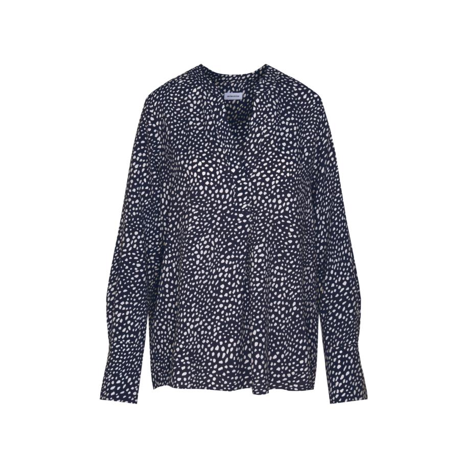 SEIDENSTICKER Tuniek Schwarze Rose donkerblauw / wit Blauw