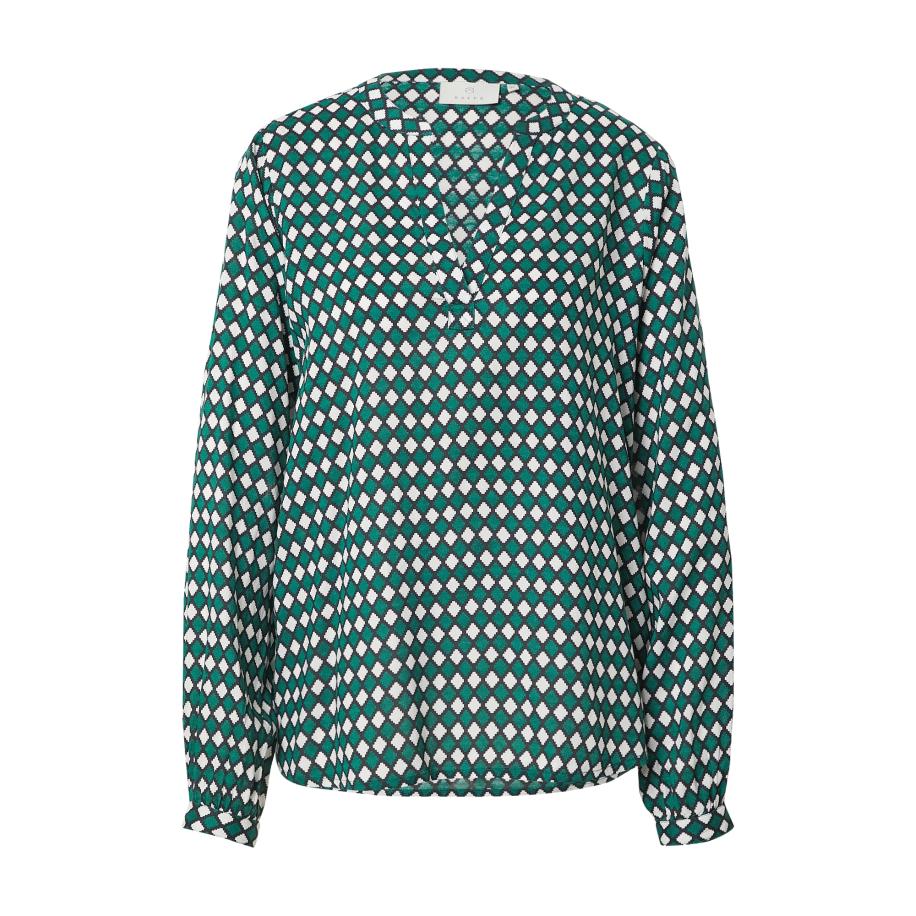 Kaffe Kaffe Blouse KA Sary Tilly nachtblauw / groen / wit -