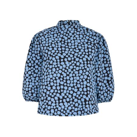 Minus minus Blouse Katrina lichtblauw / zwart