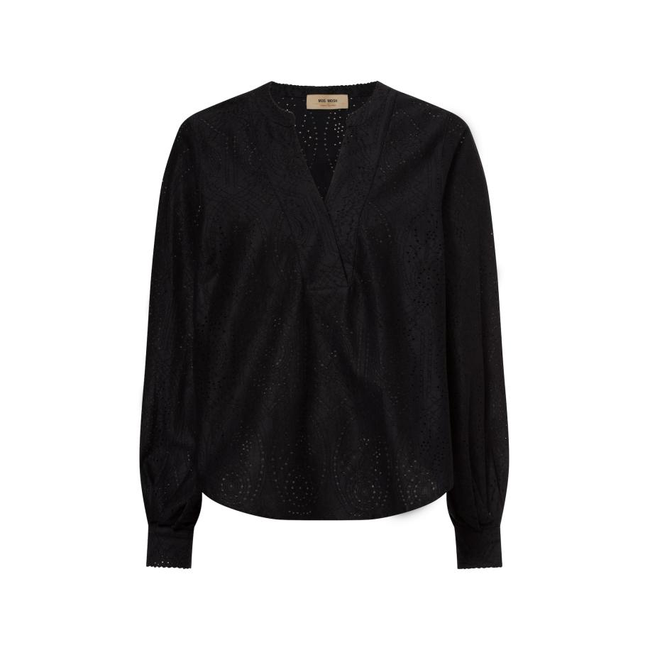 Mos Mosh MOS MOSH Blouse MMYen Sina marine -