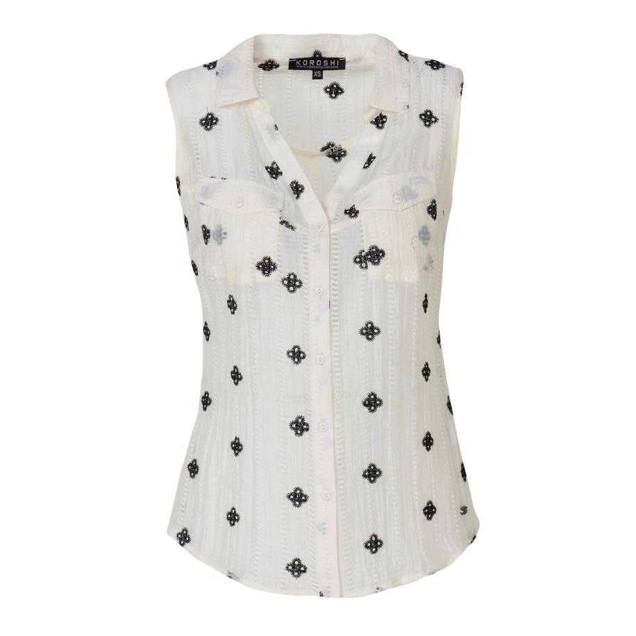 KOROSHI KOROSHI Blouse zwart / wit -
