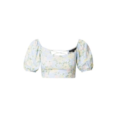 Motel Motel Blouse Yuja lichtblauw / geel / lichtgroen