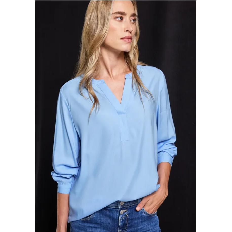 Street One Tuniek met gespleten hals Blauw