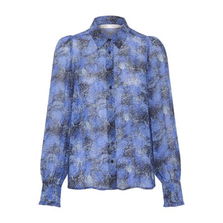 InWear InWear Blouse Davila azuur / donkerblauw / wit