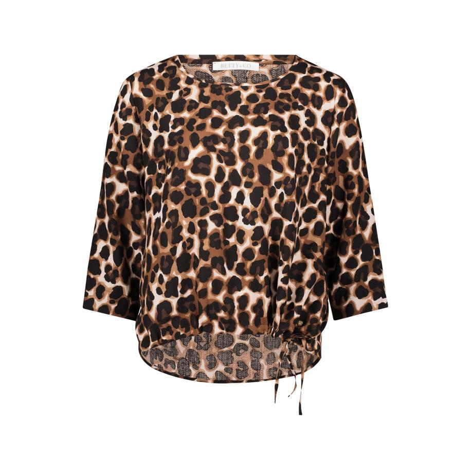 Betty & Co Betty & Co Blouse bruin / zwart / wit -