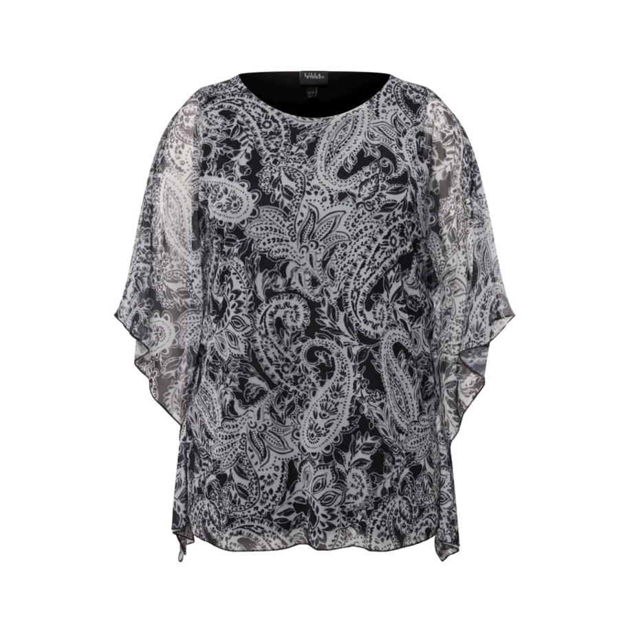 Ulla Popken Ulla Popken Blouse zwart / wit -