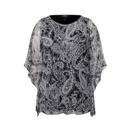 Ulla Popken Ulla Popken Blouse zwart / wit