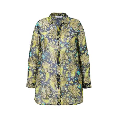 Studio Untold Studio Untold Blouse azuur / lichtgroen / zwart / wit