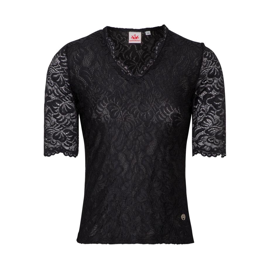 Spieth & Wensky SPIETH & WENSKY Klederdracht blouse Arktis zwart -