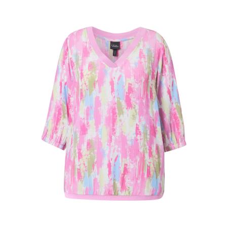 Ulla Popken Ulla Popken Blouse lichtblauw / lichtgroen / pink / lichtroze