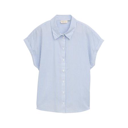 Tom Tailor TOM TAILOR DENIM Blouse duifblauw / wit