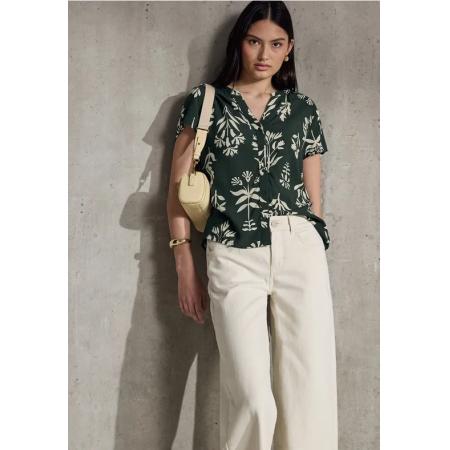 Street One Gedessineerde blouse met korte mouwen