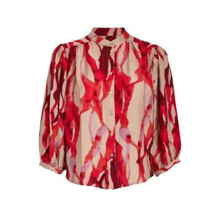 Minus minus Blouse Rikki crème / lila / donkeroranje