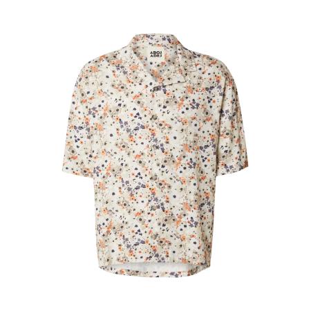 ABOJ ADEJ Overhemd Lishan crème / ecru / grijs / oranje