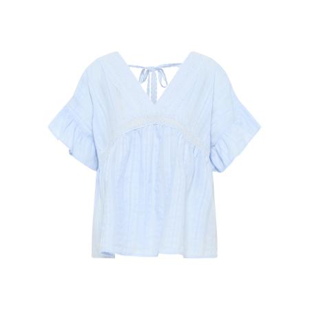 DreiMaster DreiMaster Vintage Tuniek pastelblauw / lichtblauw / offwhite