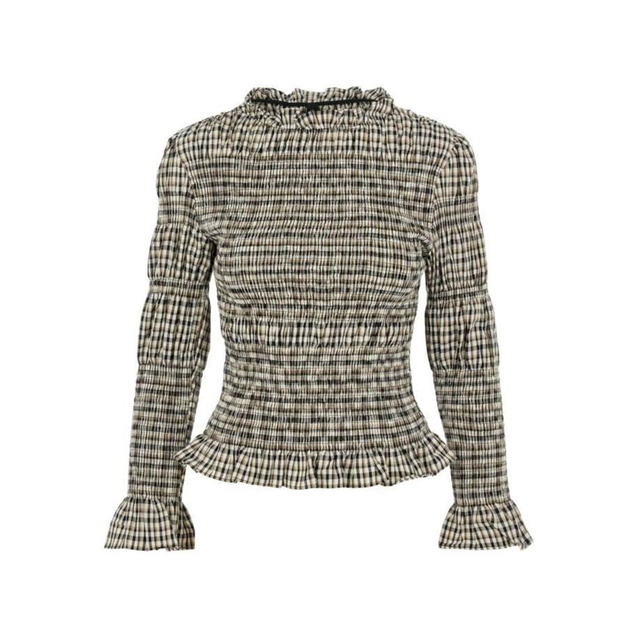 YAS YAS Blouse YASCHEMMA beige / zwart -
