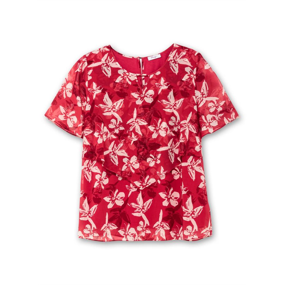 SHEEGO Blouse lichtrood / donkerrood / offwhite Rood