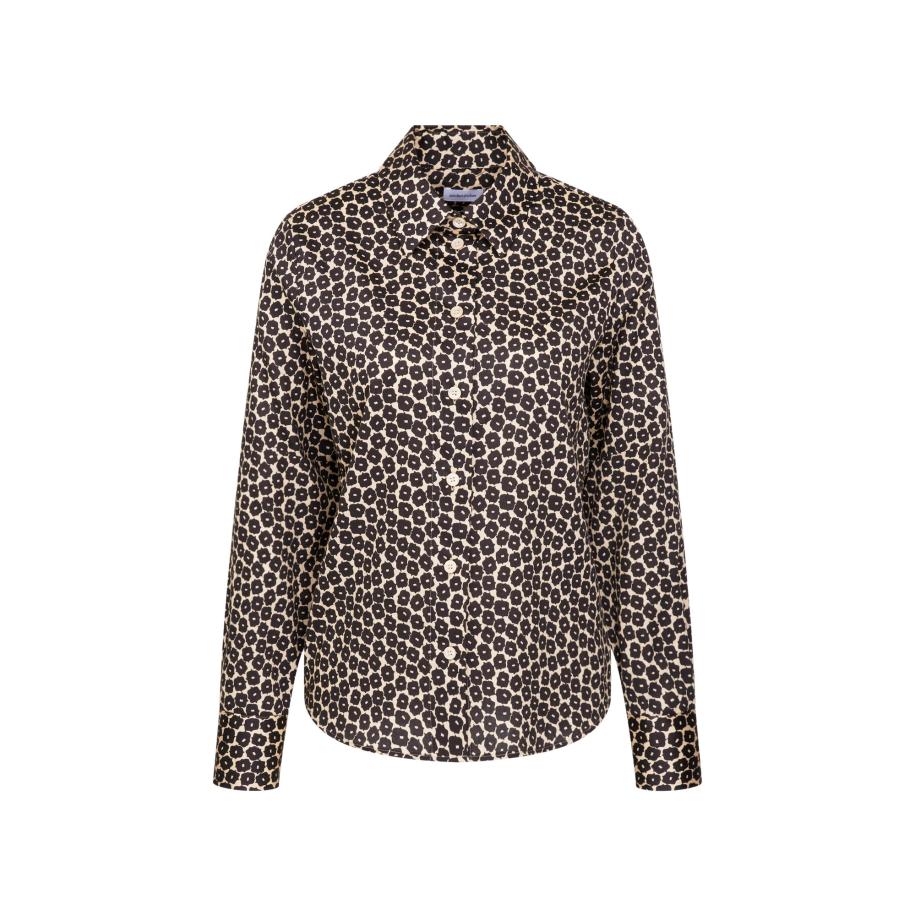 Seidensticker SEIDENSTICKER Blouse July Drop 252 lichtbeige / donkerbruin -