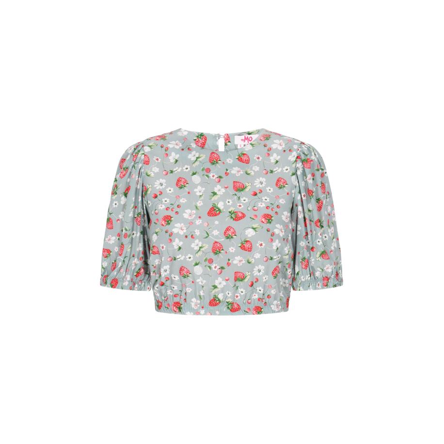 MYMO Blouse Young Fashion groen / pastelgroen / rood / wit Groen