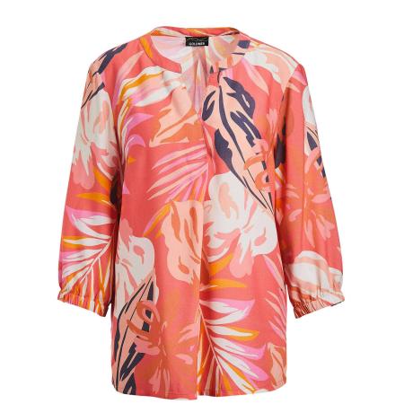 Goldner Goldner Blouse donkerblauw / koraal / perzik / wit
