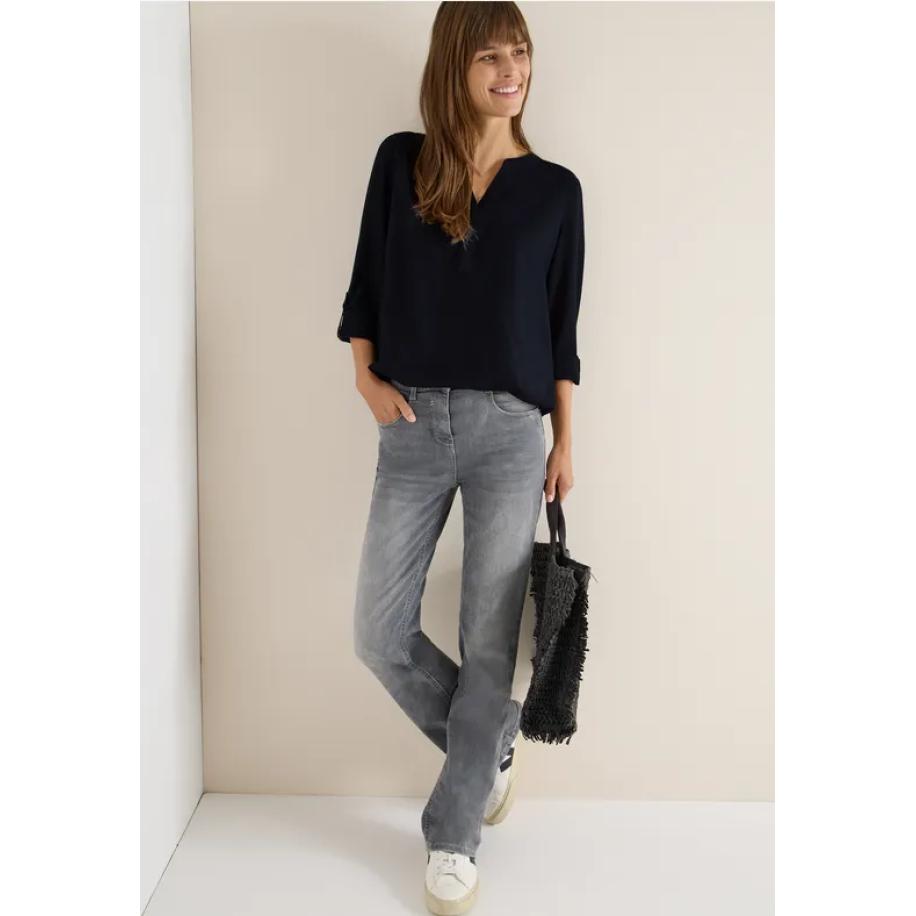 CECIL Blouse in effen kleur Blauw