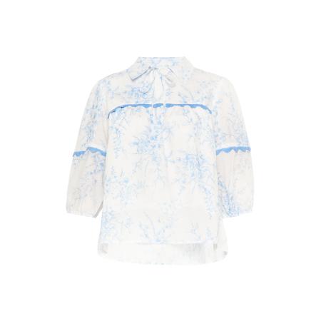 FELIPA FELIPA Blouse Fashion Look blauw / wit