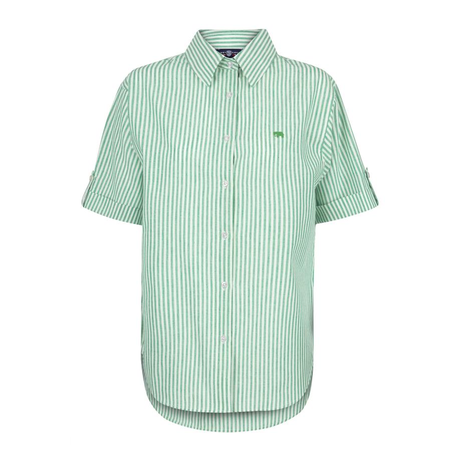 Jimmy Sanders Jimmy Sanders Blouse groen / wit -