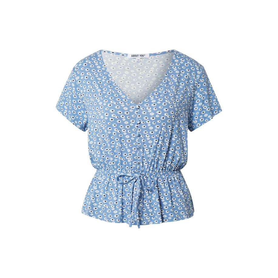 ABOUT YOU ABOUT YOU Blouse Melika lichtblauw / zwart / wit -