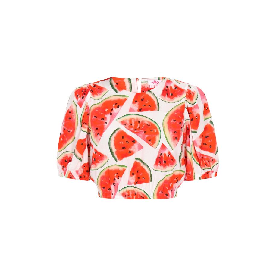 MYMO Blouse groen / oudroze / knalrood / offwhite Rood