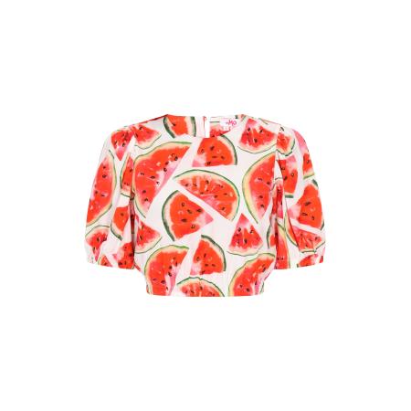 MYMO Blouse groen / oudroze / knalrood / offwhite