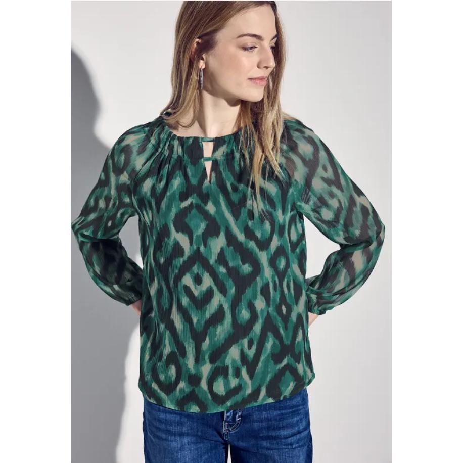 Street One Gedessineerde chiffon blouse Multicolor
