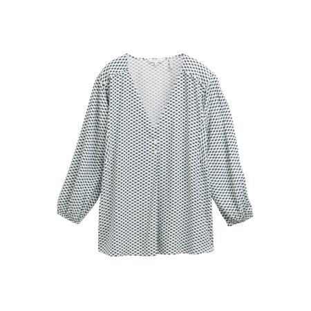 Tom Tailor TOM TAILOR Blouse navy / groen / wit
