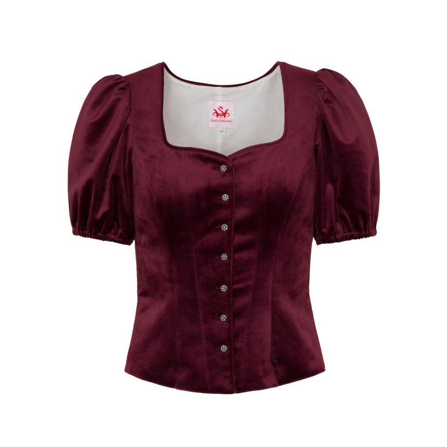 SPIETH & WENSKY Klederdracht blouse Griffin donkerrood Rood