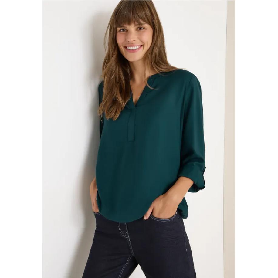 CECIL Blouse in effen kleur Groen