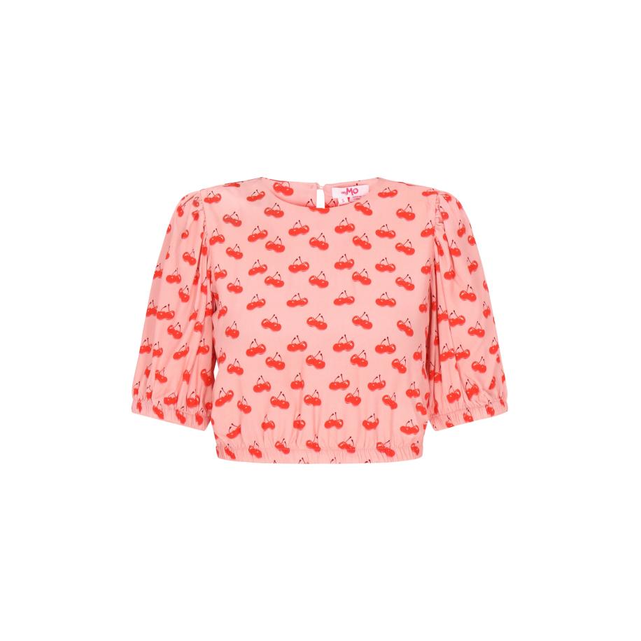 MYMO Blouse groen / pastelroze / rood Roze