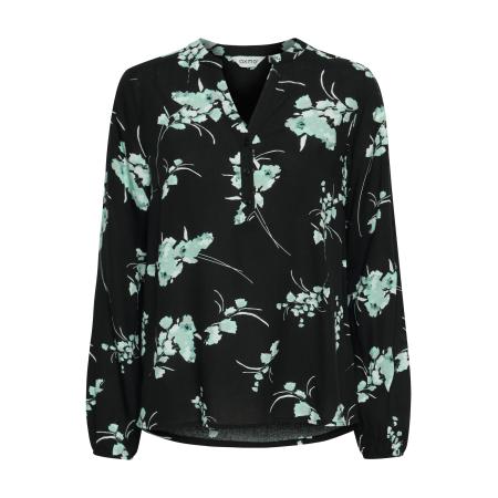 Oxmo Oxmo Blouse Elvy crème / pastelgroen / zwart