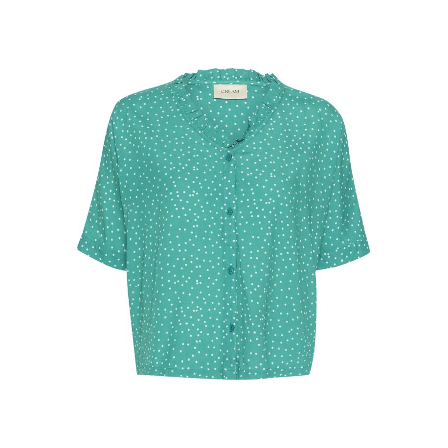 Cream Cream Blouse Tiah jade groen -