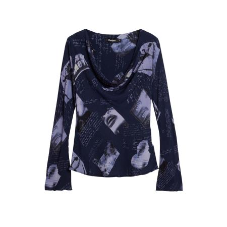 Desigual Desigual Blouse marine / basaltgrijs / zwart