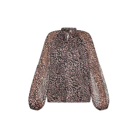 Faina faina Blouse donkerbeige / goud / pink / zwart