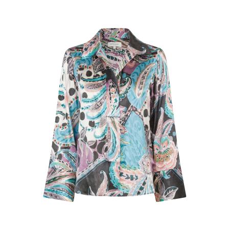 Dea Kudibal Dea Kudibal Blouse Janet lichtblauw / groen / rosa / zwart