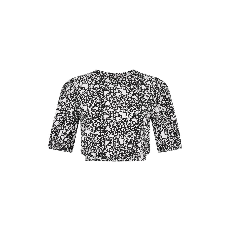 MYMO myMo ROCKS Blouse Valentines Day zwart / wit -