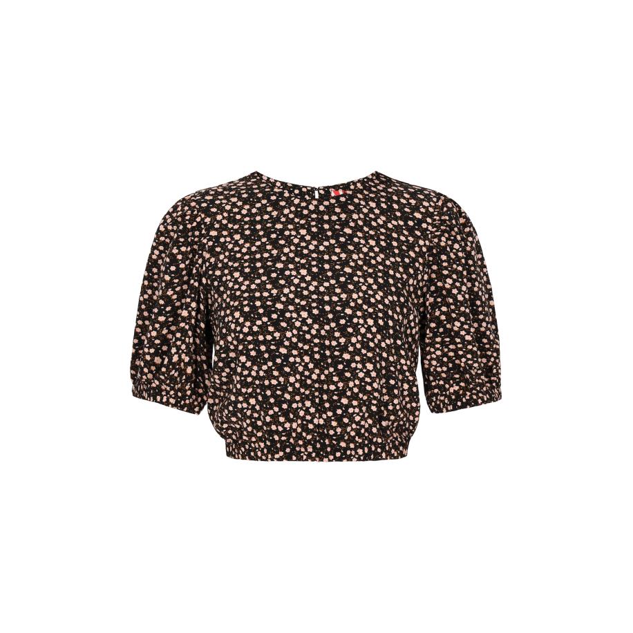MYMO myMo ROCKS Blouse Fashion Look oranje / rosé / zwart -