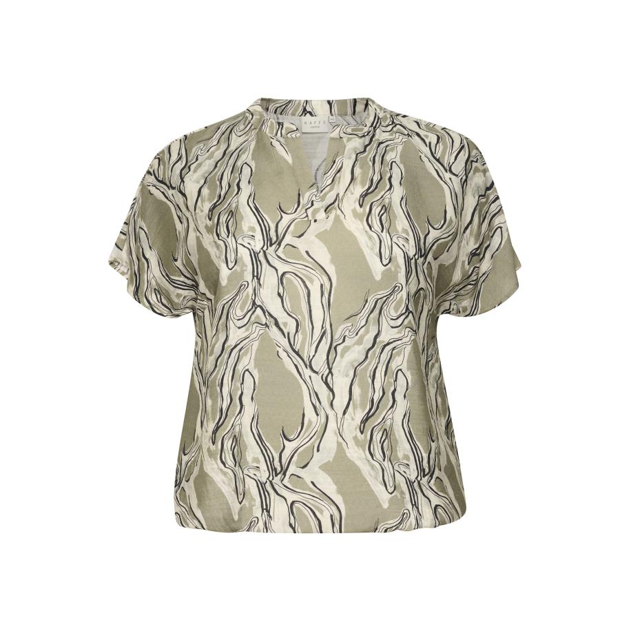 KAFFE CURVE Blouse Melino groen / pastelgroen / zwart Groen