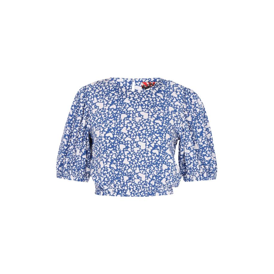 myMo ROCKS Blouse Valentines Day blauw / wit Blauw