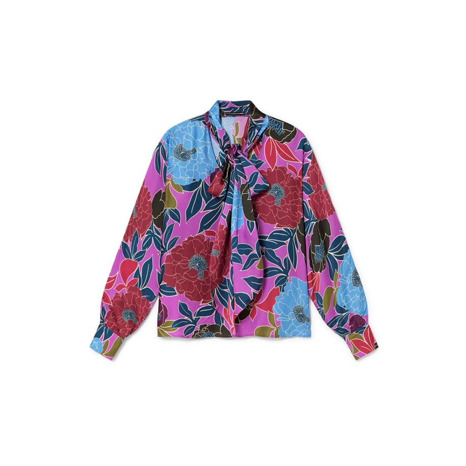 Lola Casademunt Lola Casademunt Blouse lichtblauw / donkerblauw / lila / bordeaux -